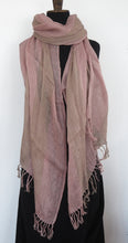 Load image into Gallery viewer, Fair trade linen stole with natural dyes
