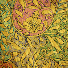 Load image into Gallery viewer, Hand embroidered silk shawl by Alima Khatun