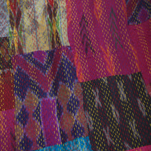 Load image into Gallery viewer, Patchwork silk Kantha shawl