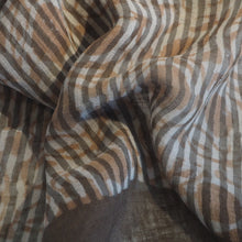 Load image into Gallery viewer, Hand woven fair trade linen block printed scarf with natural dyes