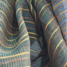 Load image into Gallery viewer, Hand spun and handwoven linen and silk stole