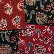 Load image into Gallery viewer, Hand printed Ajrakh  cotton with natural dyes.
