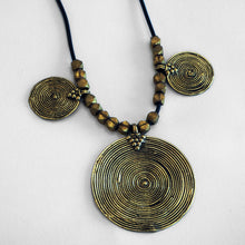 Load image into Gallery viewer, Cast bronze discs necklace
