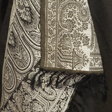 Load image into Gallery viewer, Hand woven triple jacquard silk and wool shawl