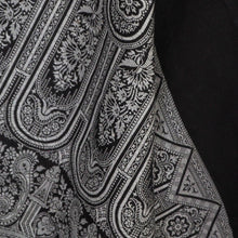 Load image into Gallery viewer, Hand woven triple jacquard silk and wool shawl
