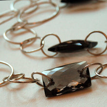 Load image into Gallery viewer, Smoky quartz and silver necklace