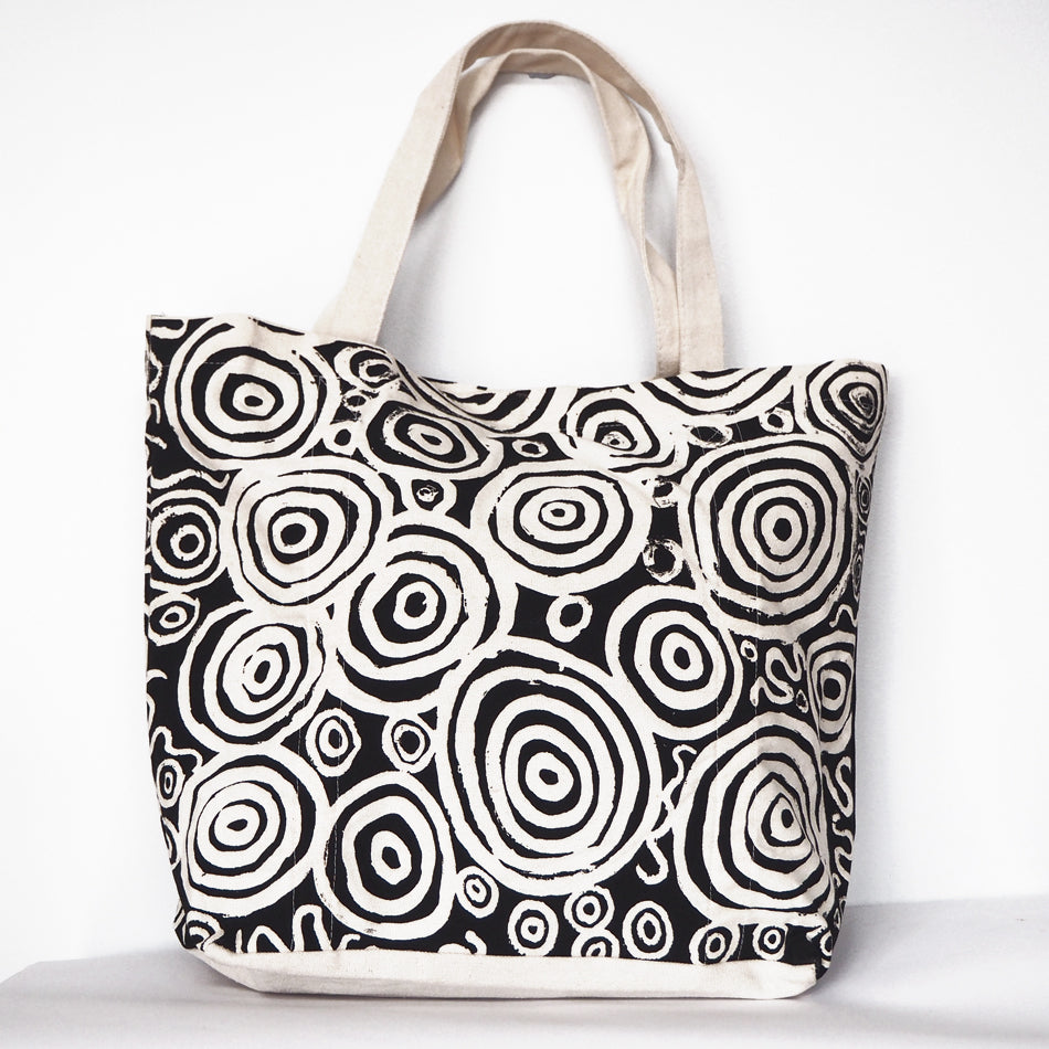 Fair trade Big Tote Bag with Aboriginal design