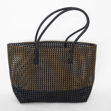 Load image into Gallery viewer, Fair trade market basket hand woven from recycled plastic
