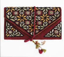 Load image into Gallery viewer, Hand embroidered clutch purse
