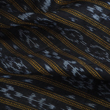 Load image into Gallery viewer, Hand woven black Nuapatna Ikat fabric
