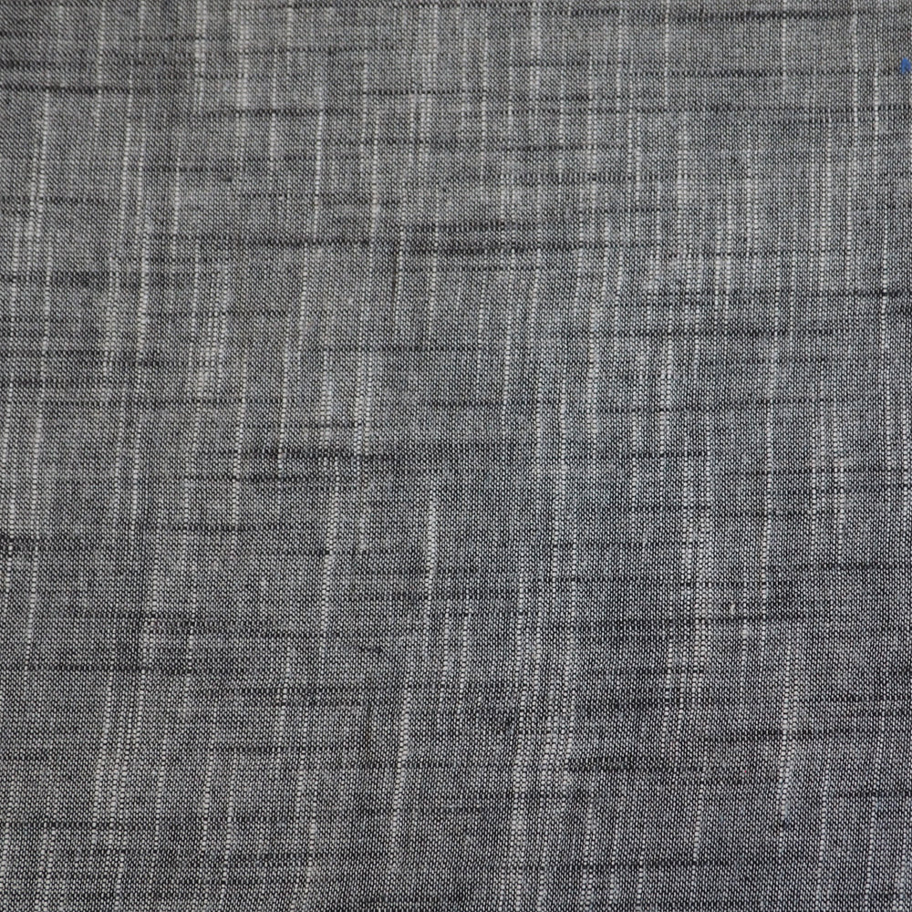 Hand woven classic grey cotton slub fabric