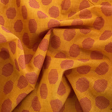Load image into Gallery viewer, Pre-washed jacquard yellow/orange cotton fabric
