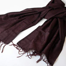 Load image into Gallery viewer, Fair trade fine wool and silk shawl
