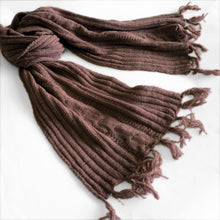 Load image into Gallery viewer, Fair trade hand knitted, naturally dyed woolen muffler
