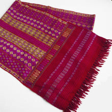 Load image into Gallery viewer, Fair trade hand woven wool muffler with Suf embroidery
