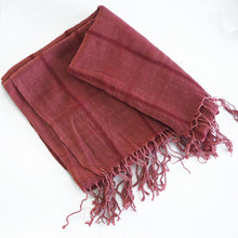 Load image into Gallery viewer, Fair trade eri silk and cotton shawl
