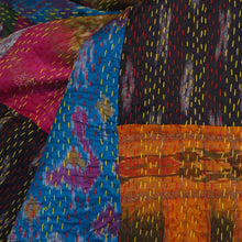 Load image into Gallery viewer, Patchwork silk Kantha shawl
