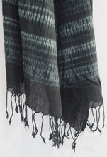 Load image into Gallery viewer, Hand spun &amp; hand woven shibori linen shawl
