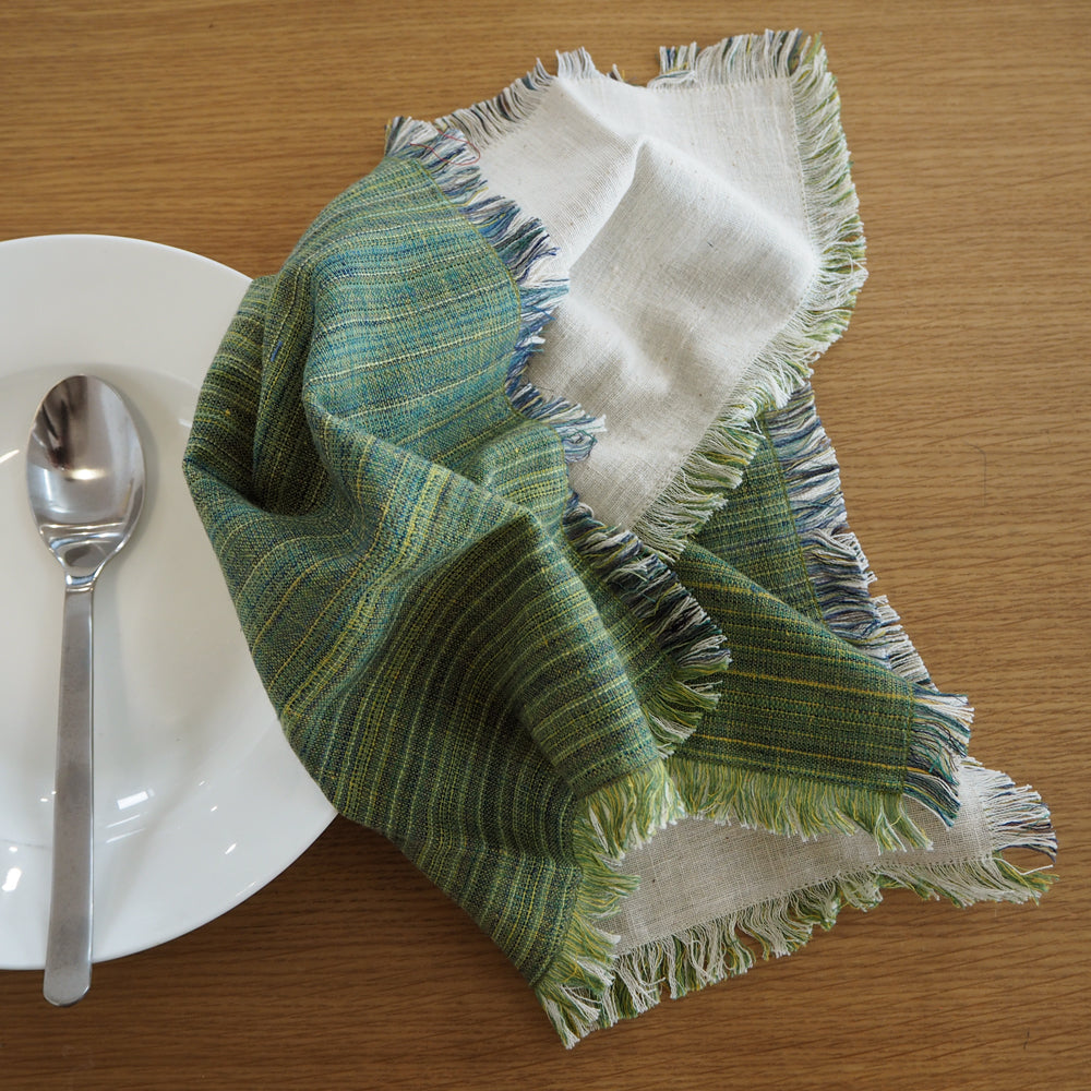 Double sided cotton table napkins - set of four