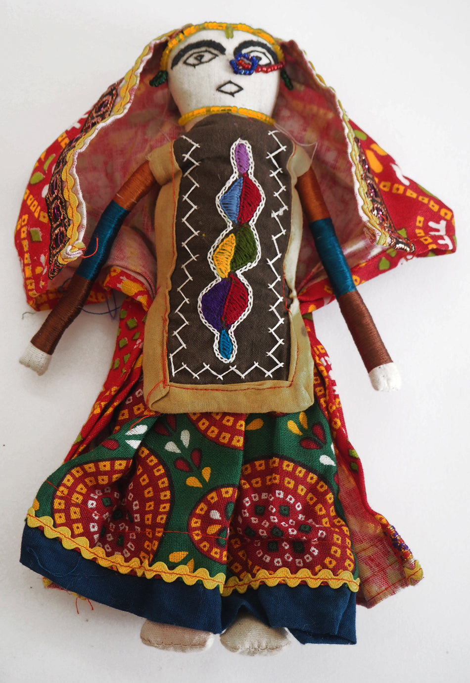 Handmade rag dolls from Hodka village