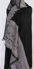 Load image into Gallery viewer, Hand woven triple jacquard silk and wool shawl
